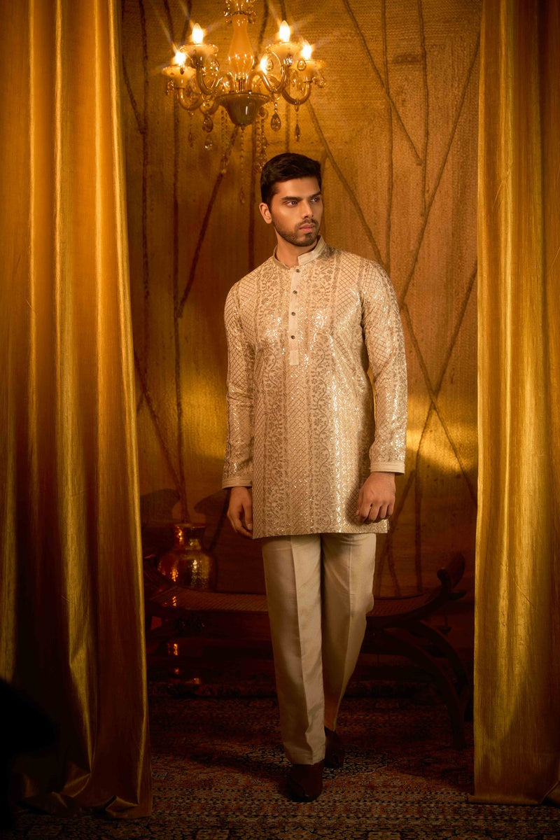 Gold Kurta Embroidered