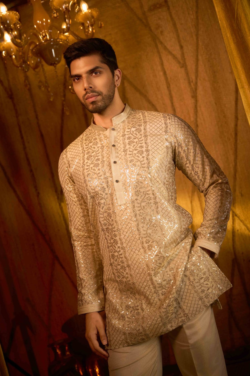 Gold Kurta Embroidered