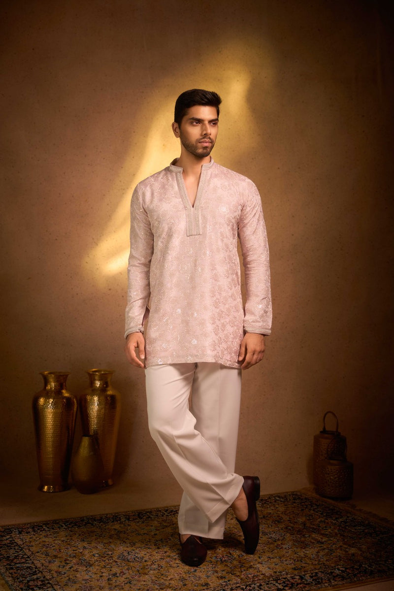 Cream Kurta Embroidered