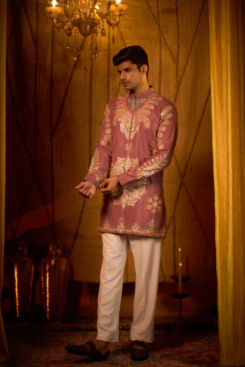 Maroon Kurta Embroidered Design