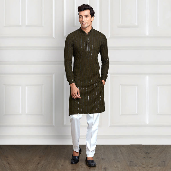 Serenity Green Long Kurta Set