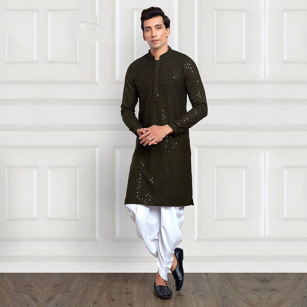 Verdant Green Embellished Kurta Set