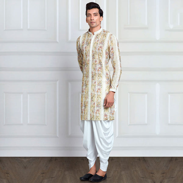 Sunshine Blossom Peshawari Kurta Pant Set