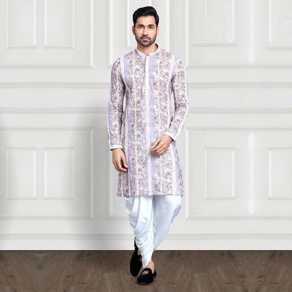 Serene Lavender Floral Print Kurta