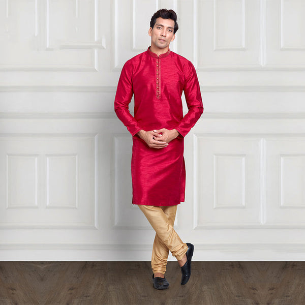 Regal Rani Pink and Gold Barati Kurta Set