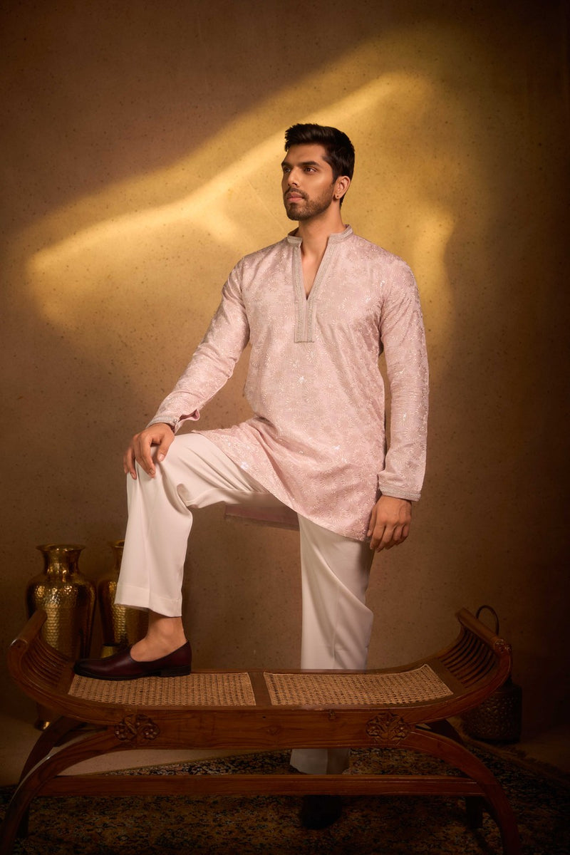 Cream Kurta Embroidered