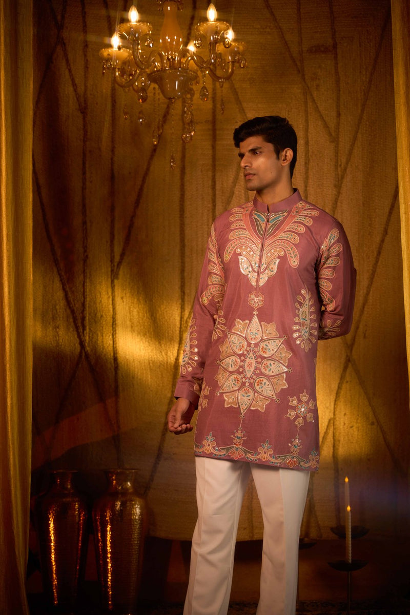 Maroon Kurta Embroidered Design