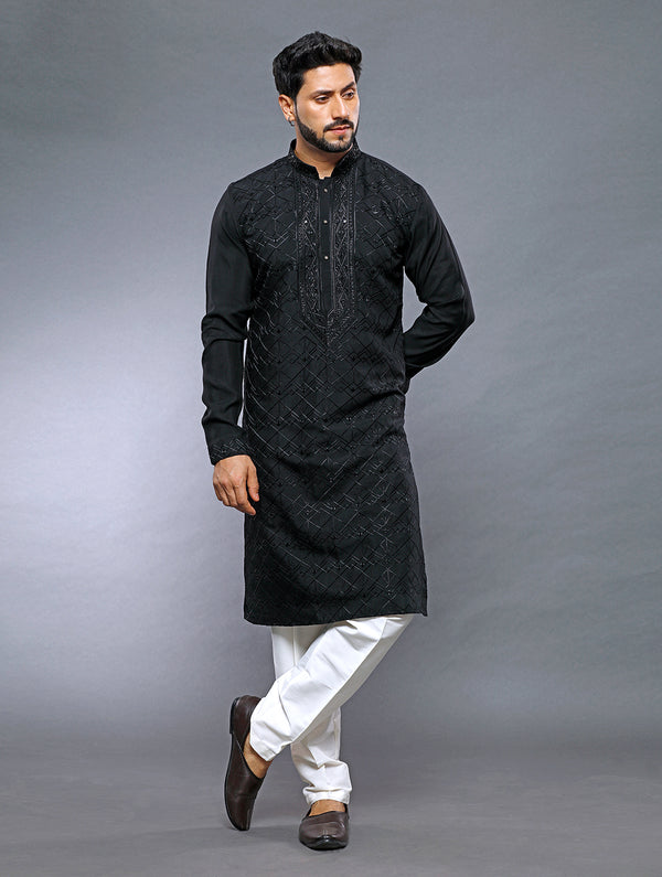 Plain Sequins Long Kurta