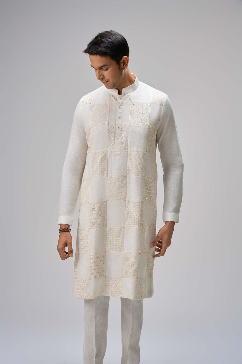 Cream Kurta Set Traditional Detailing